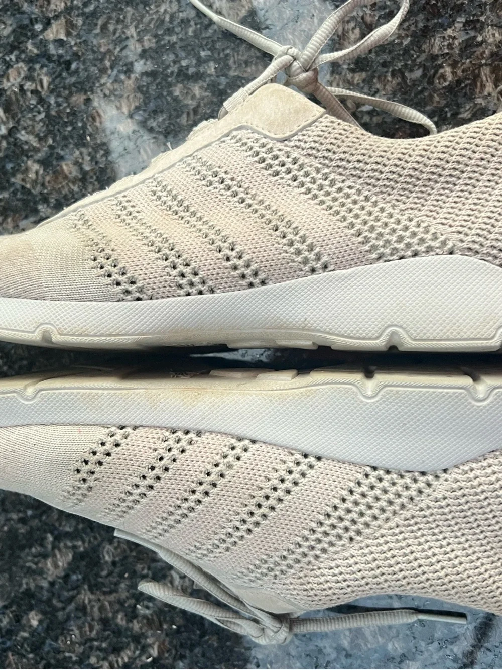 Dansko Beige Knit Lace-Up Athletic Sneaker